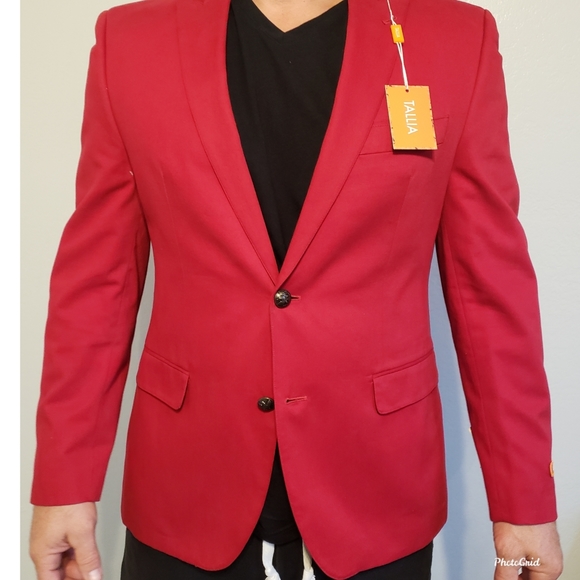 NWT ❤ TALLIA Red Sports Coat Size 40R - Picture 6 of 11